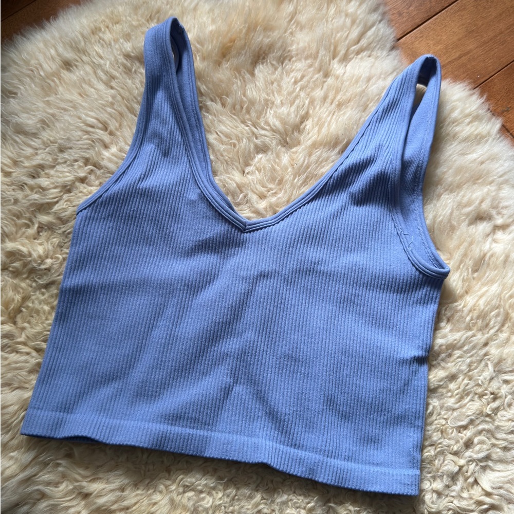 Twik tank top in periwinkle.